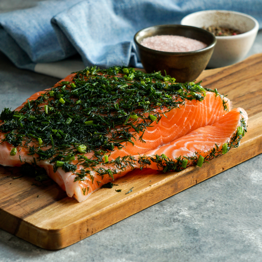 Gravlax - Łosoś marynowany klasyczny z cytrusami i koperkiem