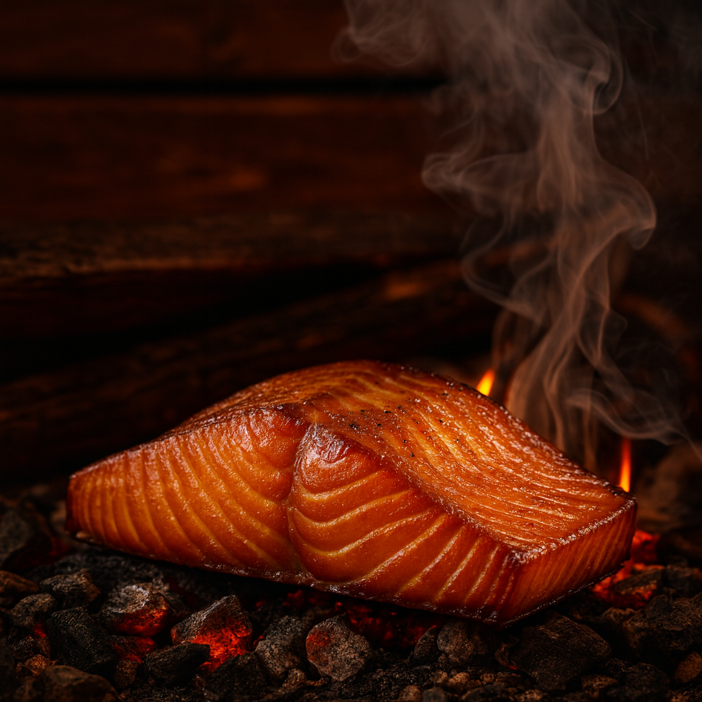 Wędzony na gorąco - Łosoś dodatkowo grillowany